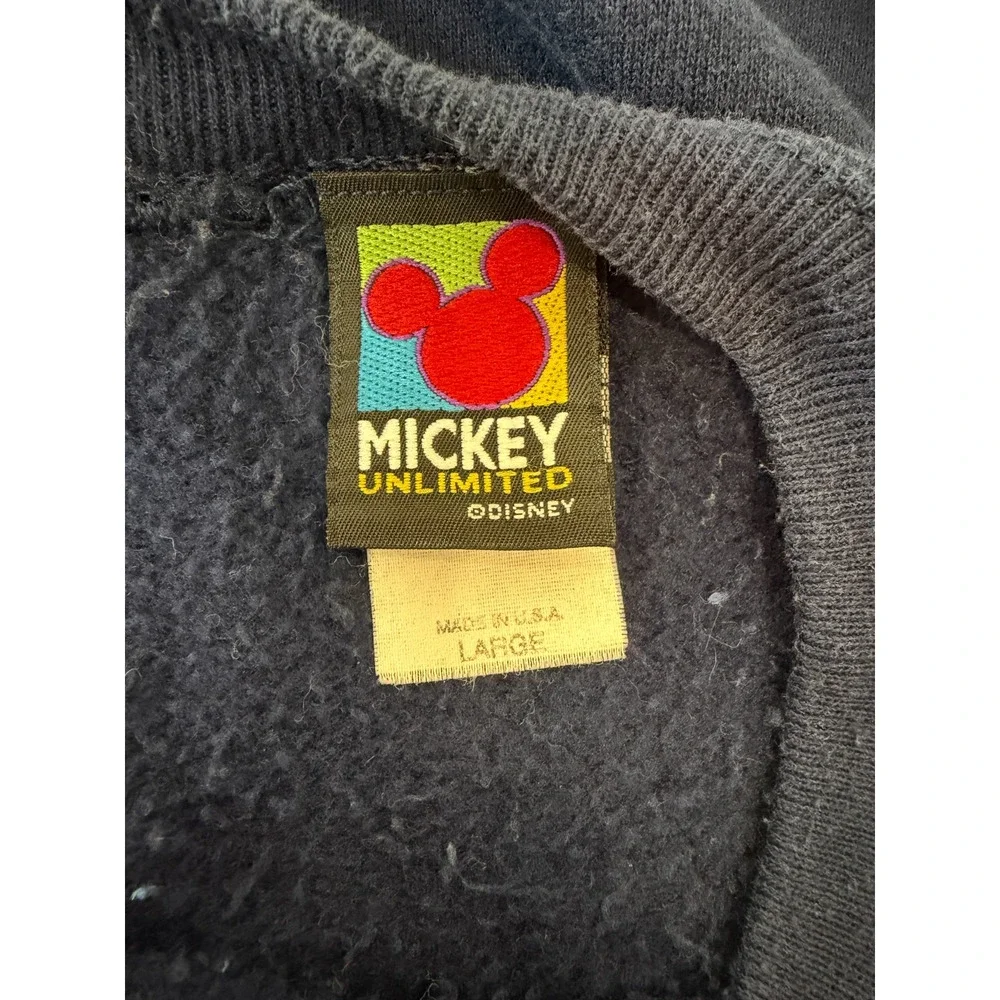 90's Vintage Mickey Mouse Unlimited Disney Crewneck Sweatshirt #0129 LARGE - Picture 9 of 9